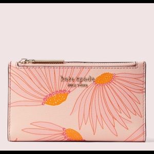 Kate Spade Spencer falling flower small slim bifold wallet